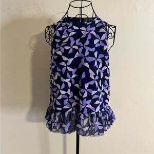 Kate Spade Nee York Women’s Printed Floral Sleeveless Silk Blouse Size XS ♠️
